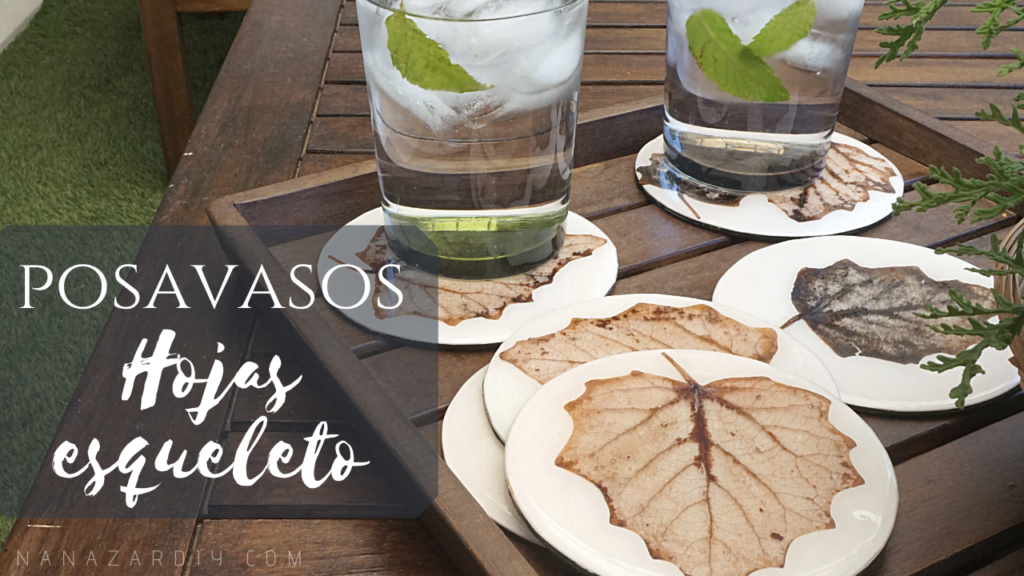 POSAVASOS con las HOJAS ESQUELETO, Resina y CD (coasters leaf skeleton) DIY Fácil